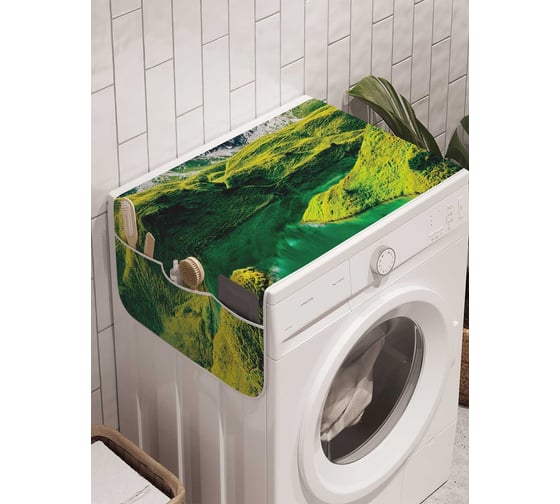 Органайзер для хранения Ambesonne "Озеро между гор" на стиральную машину, 45x120 см, cwm_19705