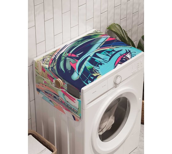 Органайзер для хранения Ambesonne "История фантазии" на стиральную машину, 45x120 см, cwm_21420 1