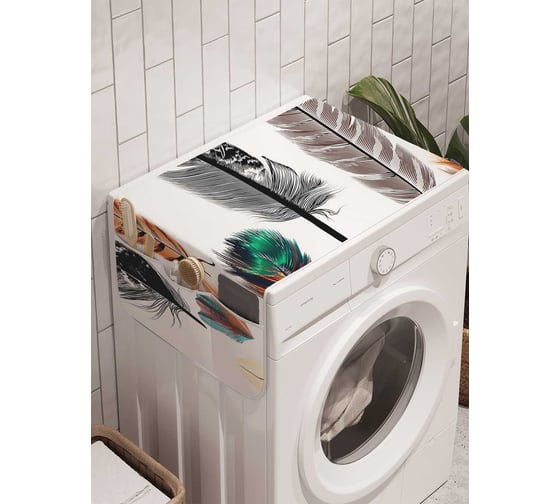 Органайзер для хранения Ambesonne "Различия перьев" на стиральную машину, 45x120 см, cwm_20231 1