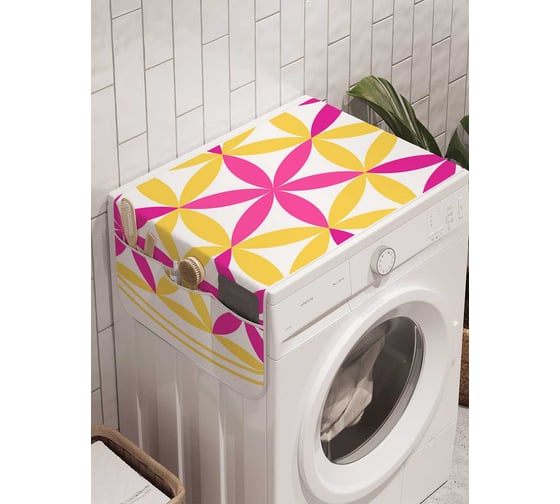 Органайзер для хранения Ambesonne "Решетка с лепестками" на стиральную машину, 45x120 см, cwm_19503