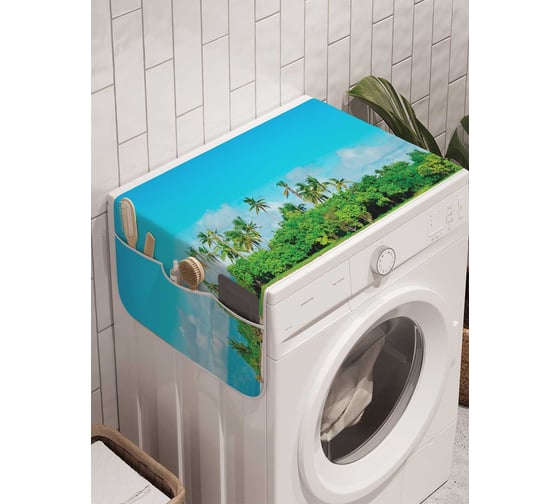 Органайзер для хранения Ambesonne "Остров загадок" на стиральную машину, 45x120 см, cwm_9565