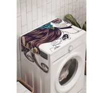 Органайзер для хранения Ambesonne "Развивающиеся локоны" на стиральную машину, 45x120 см, cwm_19088