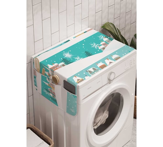 Органайзер для хранения Ambesonne "Заснеженная страна" на стиральную машину, 45x120 см, cwm_6727 1