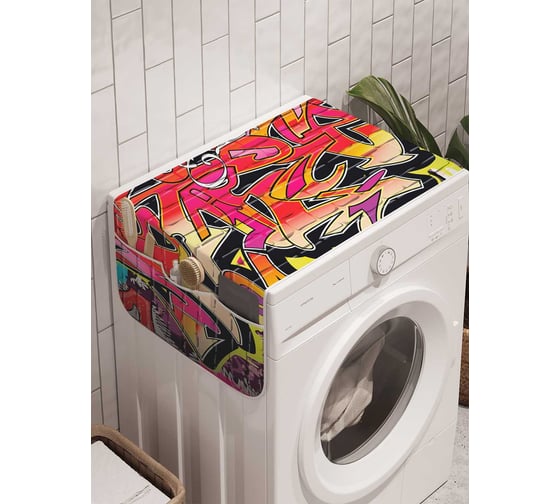 Органайзер для хранения Ambesonne "Обилие граффити" на стиральную машину, 45x120 см, cwm_19759 1