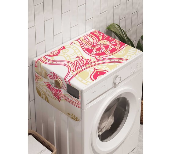 Органайзер для хранения Ambesonne "Абстрактная флористика" на стиральную машину, 45x120 см, cwm_31040