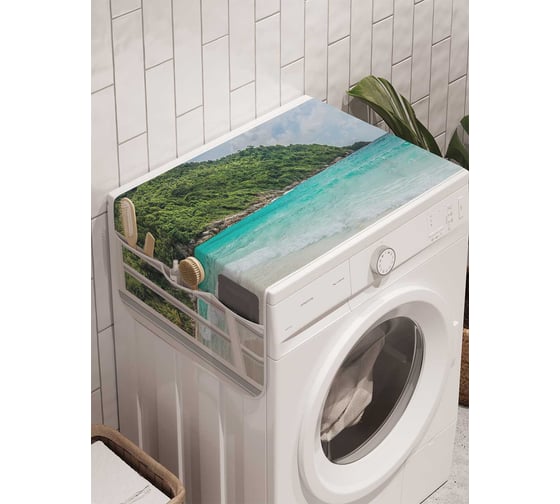 Органайзер для хранения Ambesonne "Окно в море" на стиральную машину, 45x120 см, cwm_5173 1