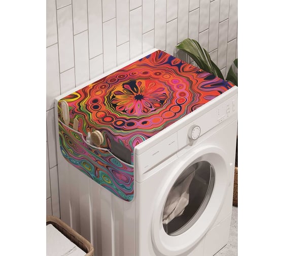 Органайзер для хранения Ambesonne "Дрожание иллюзий" на стиральную машину, 45x120 см, cwm_7295 1