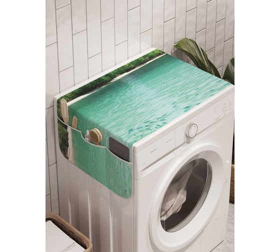 Органайзер для хранения Ambesonne "Рыбное озеро" на стиральную машину, 45x120 см, cwm_6712 1