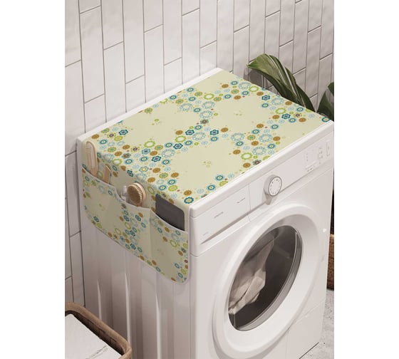 Органайзер для хранения Ambesonne "Цветочное пространство" на стиральную машину, 45x120 см, cwm_12337 1
