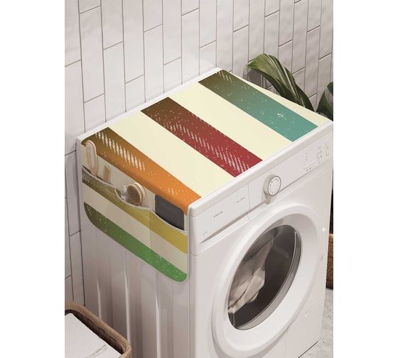 Органайзер для хранения Ambesonne "Полосы и звезды" на стиральную машину, 45x120 см, cwm_5148 1