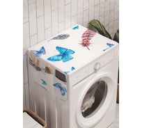 Органайзер для хранения Ambesonne "Бабочки и перья" на стиральную машину, 45x120 см, cwm_13617