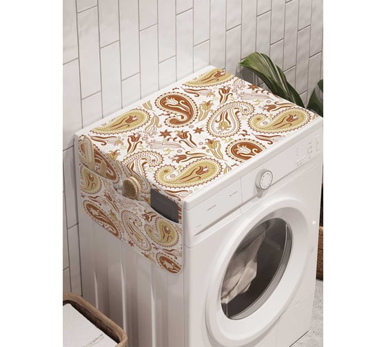 Органайзер для хранения Ambesonne "Цветочные узоры" на стиральную машину, 45x120 см, cwm_13622 1
