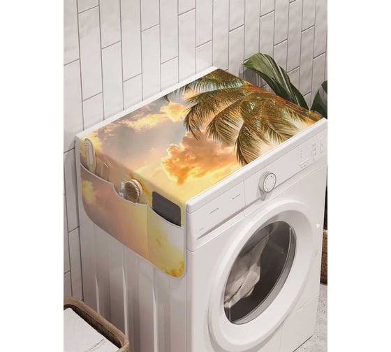 Органайзер для хранения Ambesonne "Мечтательные тропики" на стиральную машину, 45x120 см, cwm_19326
