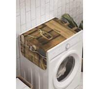 Органайзер для хранения Ambesonne "Колесо у деревянного дома" на стиральную машину, 45x120 см, cwm_10230