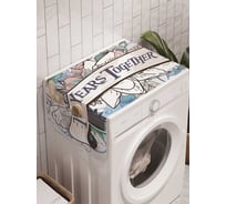 Органайзер для хранения Ambesonne "10 лет вместе" на стиральную машину, 45x120 см, cwm_7818