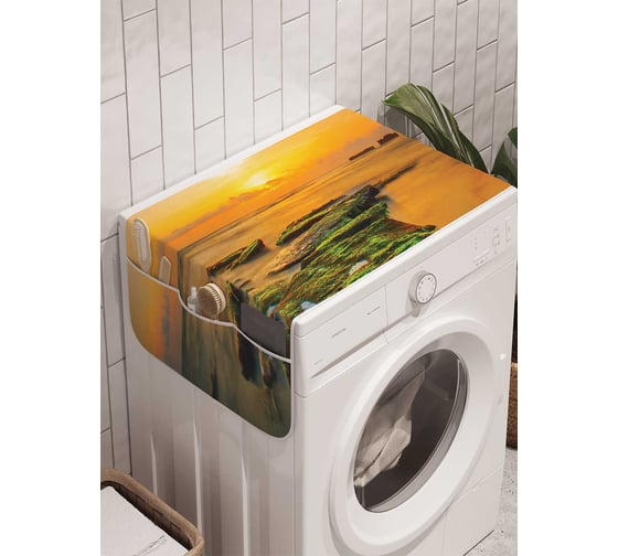 Органайзер для хранения Ambesonne "Закат на берегу моря" на стиральную машину, 45x120 см, cwm_12244 1