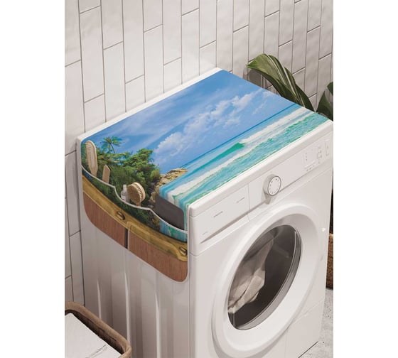 Органайзер для хранения Ambesonne "Берег близко" на стиральную машину, 45x120 см, cwm_6529 1