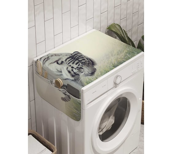 Органайзер для хранения Ambesonne "Тигр у реки" на стиральную машину, 45x120 см, cwm_8532 1