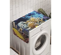 Органайзер для хранения Ambesonne "Коралловый берег" на стиральную машину, 45x120 см, cwm_9229