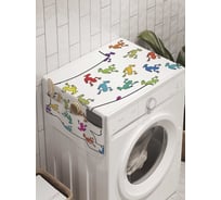 Органайзер для хранения Ambesonne "Лягушки и такса" на стиральную машину, 45x120 см, cwm_7918