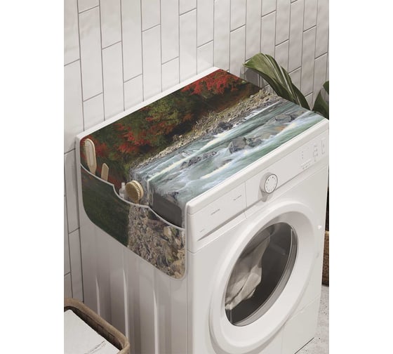 Органайзер для хранения Ambesonne "Быстрая река" на стиральную машину, 45x120 см, cwm_12159 1