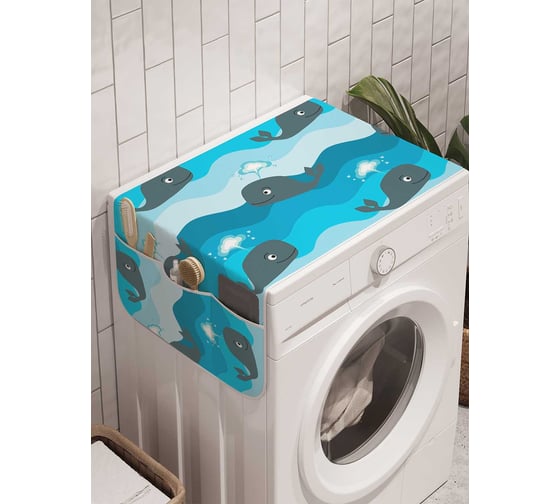 Органайзер для хранения Ambesonne "Устремленные киты" на стиральную машину, 45x120 см, cwm_23190 1