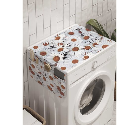 Органайзер для хранения Ambesonne "Ромашковая земля" на стиральную машину, 45x120 см, cwm_8094 1