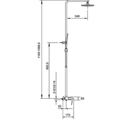 Душевая стойка Gappo G2407-30