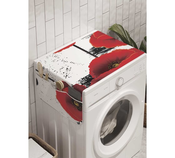 Органайзер для хранения Ambesonne "Маковые сны" на стиральную машину, 45x120 см, cwm_8058 1