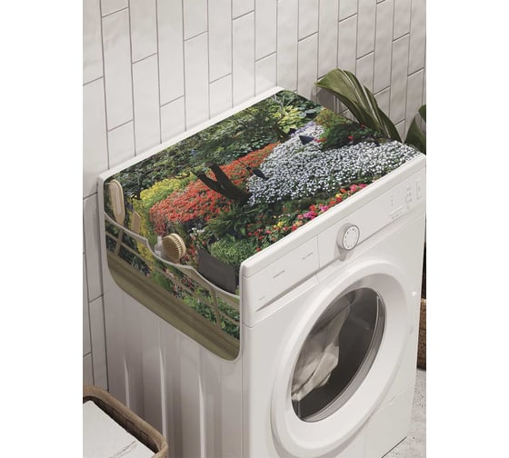 Органайзер для хранения Ambesonne "Садовое окно" на стиральную машину, 45x120 см, cwm_7992 1