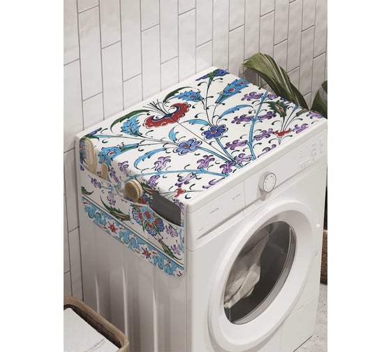 Органайзер для хранения Ambesonne "Волнистый цветочник" на стиральную машину, 45x120 см, cwm_8351 1
