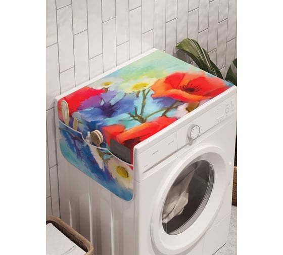 Органайзер для хранения Ambesonne "Цветочный мост" на стиральную машину, 45x120 см, cwm_21142 1