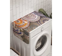 Органайзер для хранения Ambesonne "Узорчатые диски" на стиральную машину, 45x120 см, cwm_12311