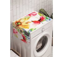 Органайзер для хранения Ambesonne "Мартовские цветы" на стиральную машину, 45x120 см, cwm_13886