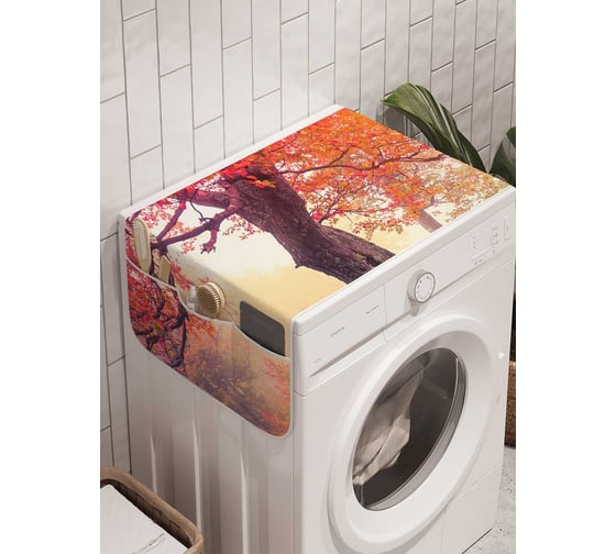 Органайзер для хранения Ambesonne "В гости к осени" на стиральную машину, 45x120 см, cwm_19329 1