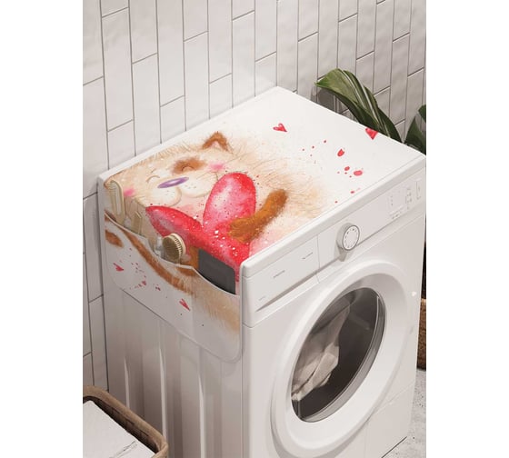 Органайзер для хранения Ambesonne "Мурлыкающий любимец" на стиральную машину, 45x120 см, cwm_11747 1