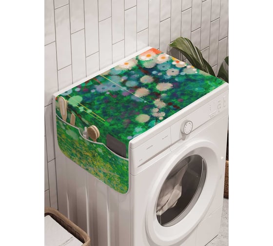 Органайзер для хранения Ambesonne "Мираж с цветами" на стиральную машину, 45x120 см, cwm_21125 1