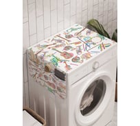 Органайзер для хранения Ambesonne "Музыкальная выставка" на стиральную машину, 45x120 см, cwm_14226