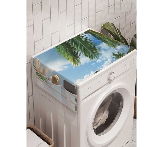 Органайзер для хранения Ambesonne "Вид из окна напляж" на стиральную машину, 45x120 см, cwm_7781 1