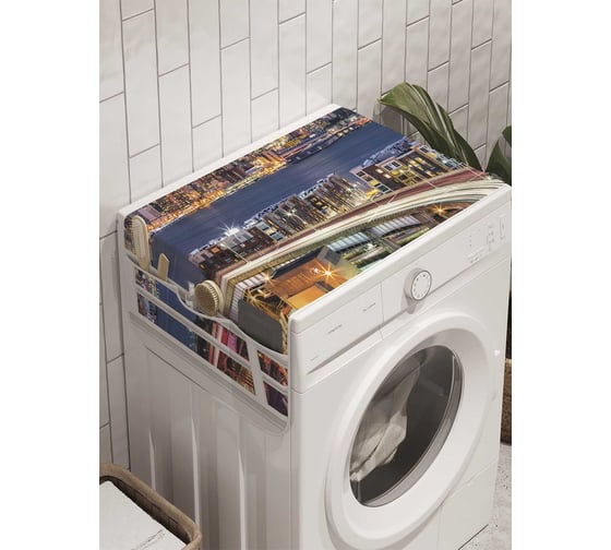 Органайзер для хранения Ambesonne "Ночное окно" на стиральную машину, 45x120 см, cwm_7993 1