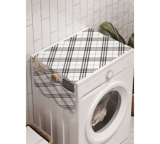Органайзер для хранения Ambesonne "Параллельные клетки" на стиральную машину, 45x120 см, cwm_23250 1