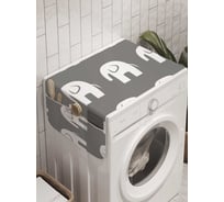 Органайзер для хранения Ambesonne "Прогулка слонов" на стиральную машину, 45x120 см, cwm_7917