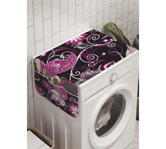 Органайзер для хранения Ambesonne "Цветочный уголок" на стиральную машину, 45x120 см, cwm_8170 1