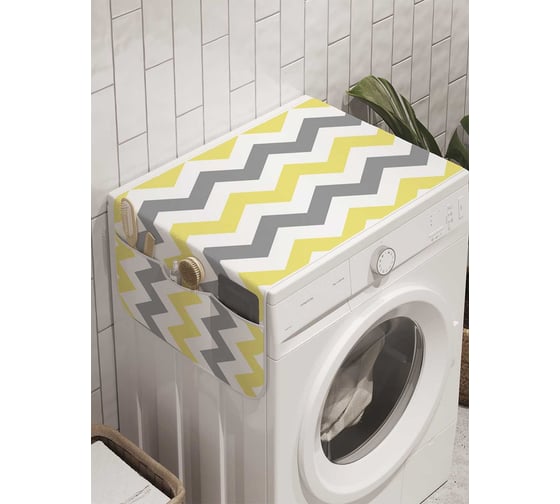 Органайзер для хранения Ambesonne "Красочные зигзаги" на стиральную машину, 45x120 см, cwm_10723 1