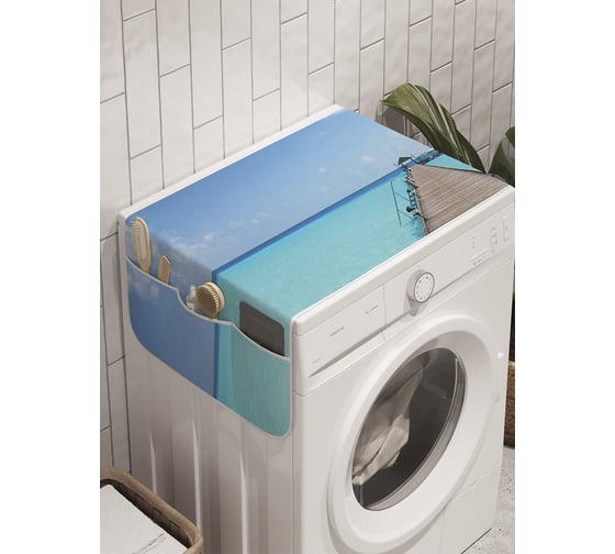 Органайзер для хранения Ambesonne "Океанский мостик" на стиральную машину, 45x120 см, cwm_9174 1