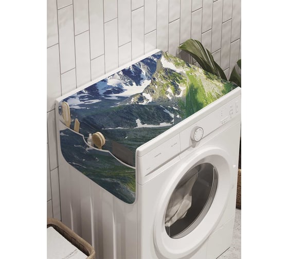 Органайзер для хранения Ambesonne "Счастье в горах" на стиральную машину, 45x120 см, cwm_9298 1