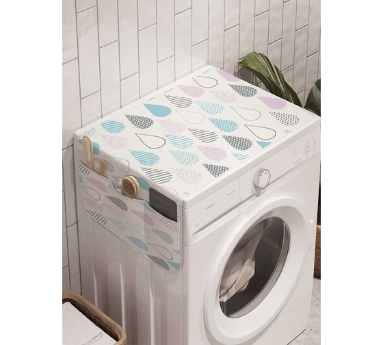 Органайзер для хранения Ambesonne "Аппликация из капель" на стиральную машину, 45x120 см, cwm_19800 1