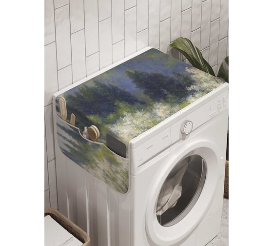 Органайзер для хранения Ambesonne "Тихая деревушка" на стиральную машину, 45x120 см, cwm_9260 1