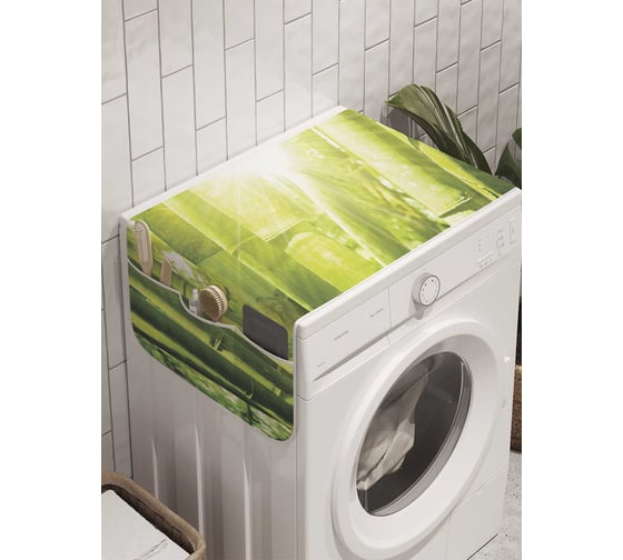 Органайзер для хранения Ambesonne "Бамбуковый день" на стиральную машину, 45x120 см, cwm_12184 1