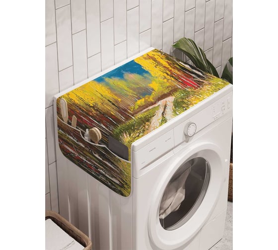 Органайзер для хранения Ambesonne "Лесной маршрут" на стиральную машину, 45x120 см, cwm_15113 1